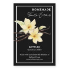 Homemade Vanilla Extract Black Label Sticker