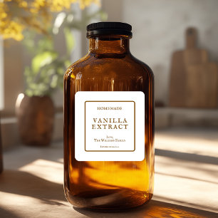 Homemade Vanilla Extract Bottle Stickers