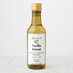 Homemade Vanilla Extract Gift Personalised Product Wine Label