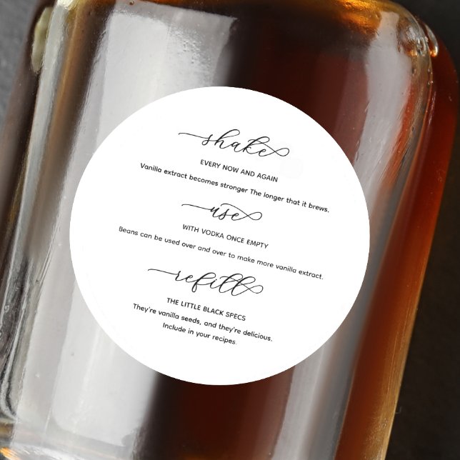 Homemade Vanilla Extract Instructions Label (Creator Uploaded)