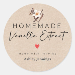 Homemade Vanilla Extract Labels Made with Love