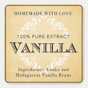 Homemade Vanilla Extract VE005_04sq Square Sticker