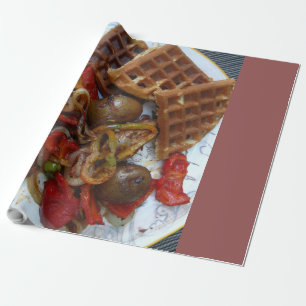 homemade waffles and potatoes wrapping paper