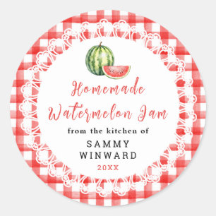 Homemade Watermelon Jam Jar Label