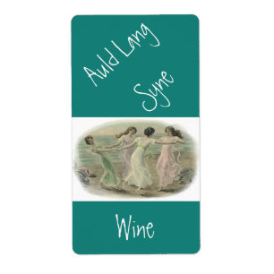 Homemade Wine Antique auld lang syne Label Friends