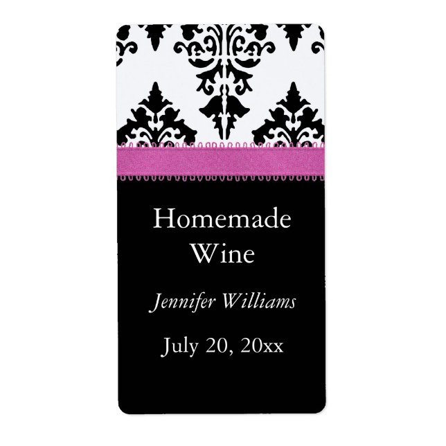 Homemade Wine Label (Front)