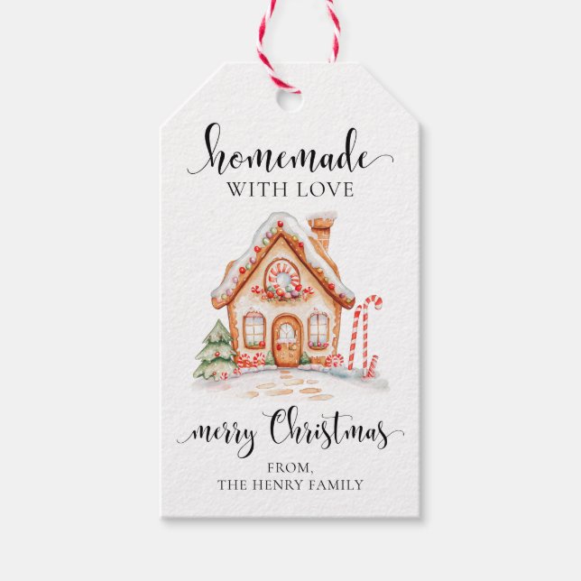 Homemade With Love Christmas Gift Tags (Front)