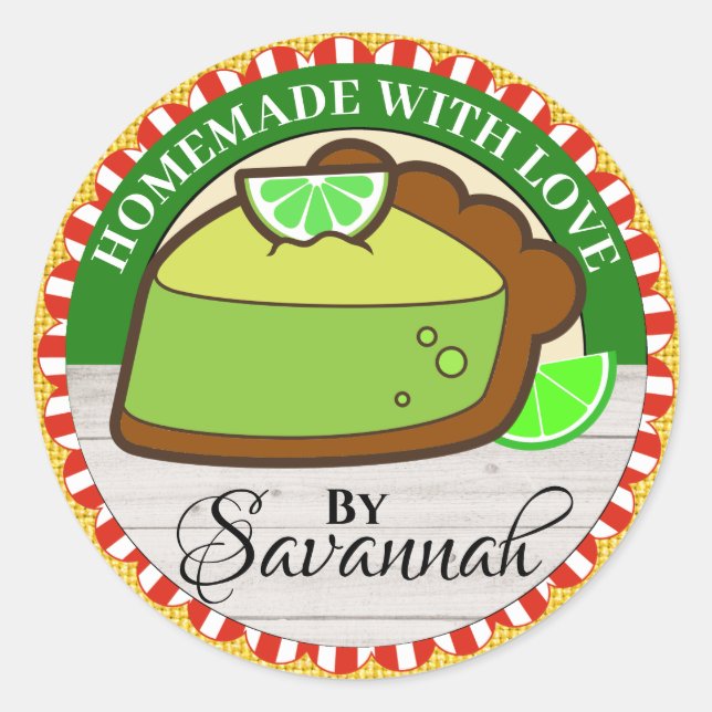 Homemade With Love Classic Round Sticker (Front)