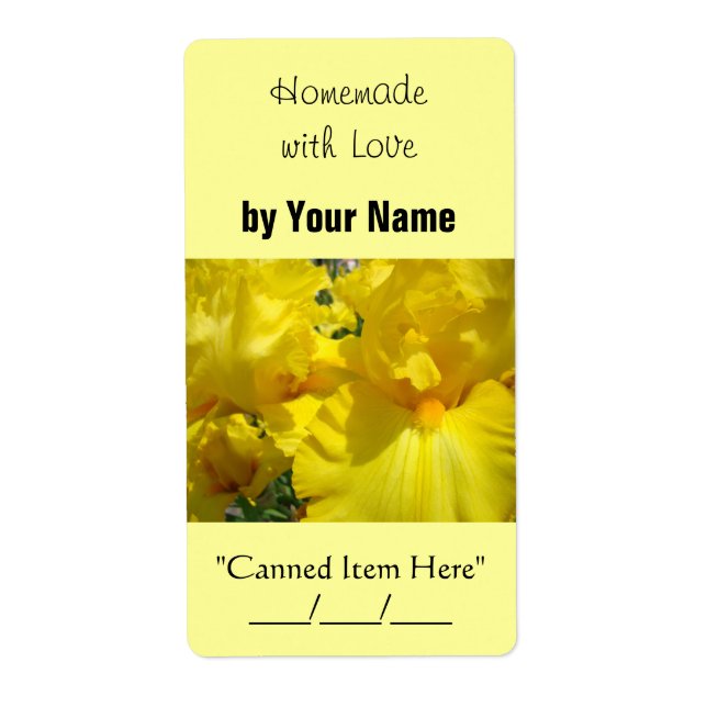 Homemade with Love custom Canning Jar Labels (Front)