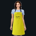 Homemade with Love Custom Kitchen Yellow Apron<br><div class="desc">Are you ready to bake up some delicious treats? This personalised apron is perfect for all the aspiring bakers out there. Featuring the phrase "Let's get baking, " it sets the tone for a fun and creative baking experience. The apron is seen here in a vibrant yellow colour, adding a...</div>