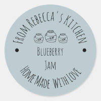 Homemade with Love Dusty Blue | Jam Canning Label