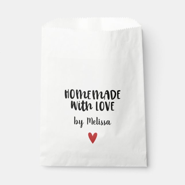 Homemade with love favour bags (Front)