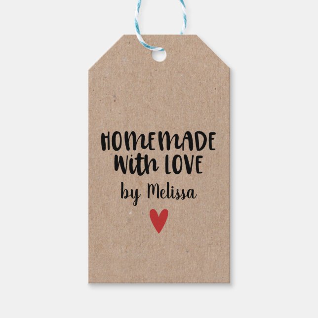 Homemade With Love Gift Tags (Front)