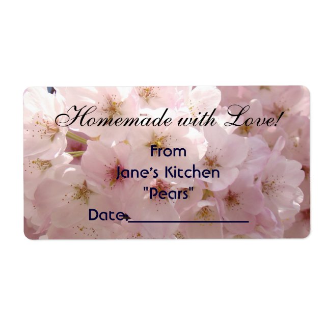 Homemade with Love! Jar labels From Name Kitchen (Front)
