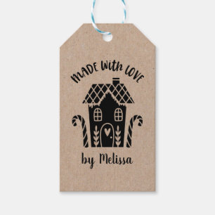 Homemade with Love Kraft Christmas Gift Tags