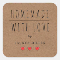 HOMEMADE with LOVE Kraft paper