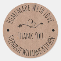 Homemade with Love | Kraft Paper Thank You