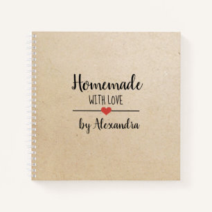 Homemade with love kraft recipe notebook