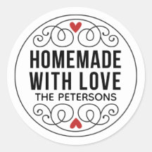 Homemade With Love Personalised