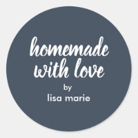 Homemade with Love Personalised Dark Blue Gift
