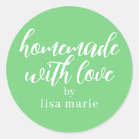 Homemade with Love Personalised Green Gift