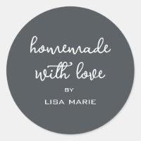 Homemade with Love Personalised Off-Black Gift