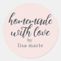 Homemade with Love Personalised Pastel Pink Gift