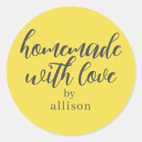 Homemade with Love Personalised Yellow Gift