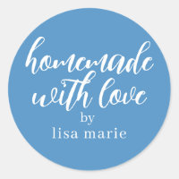 Homemade with Love Personalized Azure Blue Gift