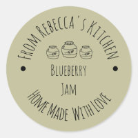 Homemade with Love Sage Green | Jam Canning Label