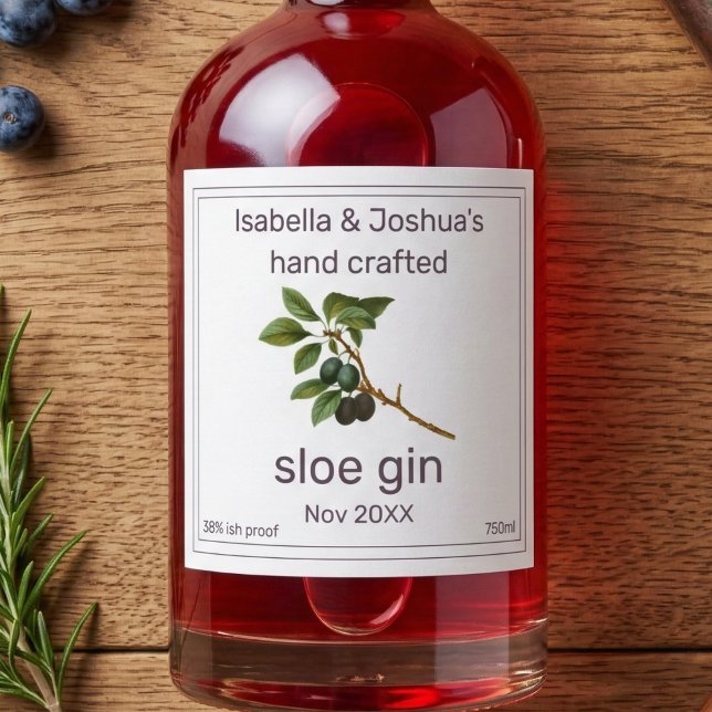 Homemade with love Sloe Gin label (Creator Uploaded)