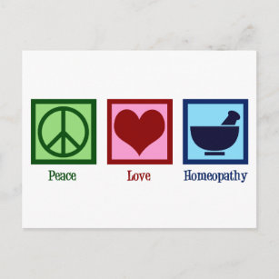 Homeopath Peace Love Homaeopathy Postcard