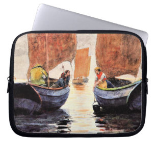 Homer - Afterglow, fine art watercolor painting Laptop Sleeve