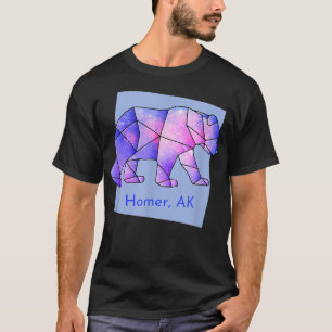 Homer AK Galaxy Bear Abstract Geometrical Animal S T-Shirt
