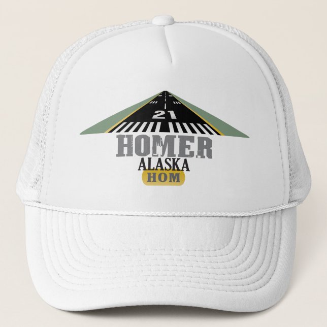 Homer Alaska - Airport Runway Trucker Hat (Front)