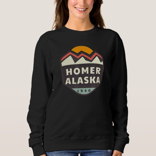 Homer Alaska Mountains Sunset 1 Sweatshirt (Front)