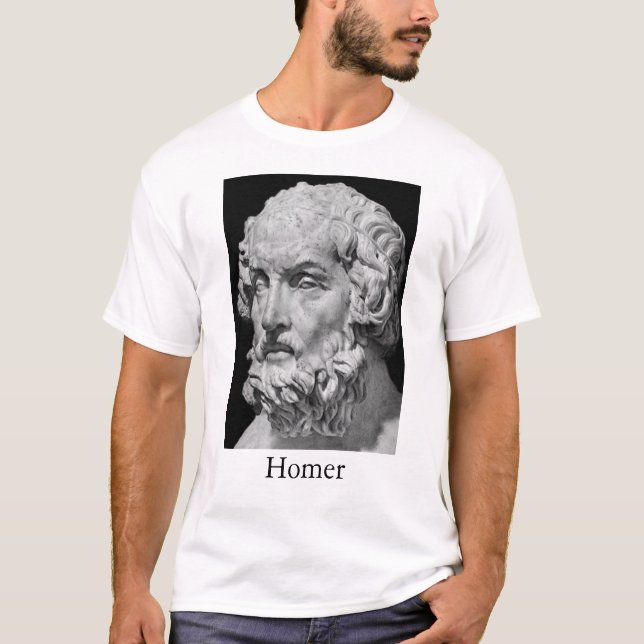 Homer and the Iliad T-Shirt (Front)