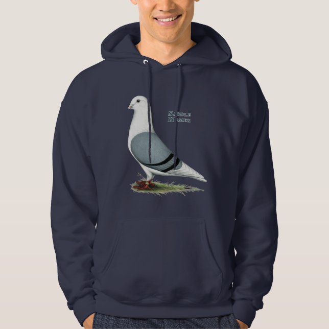 Homer Blue Saddle Hoodie (Front)
