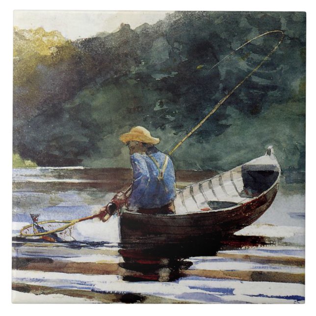 Homer - Boy Fishing, popular painting, Tile (Front)