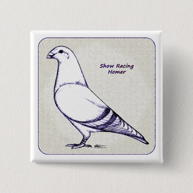 Homer Design 15 Cm Square Badge (Front)