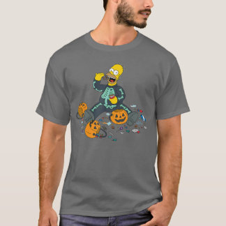 Homer Halloween Trick or Treat Candy Binge T-Shirt