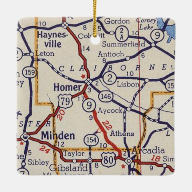 Homer LA Ceramic Ornament (Back)