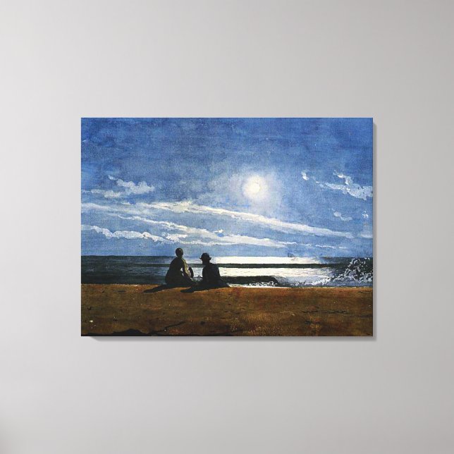 Homer, Moonlight, fine art, Canvas Print (Front)