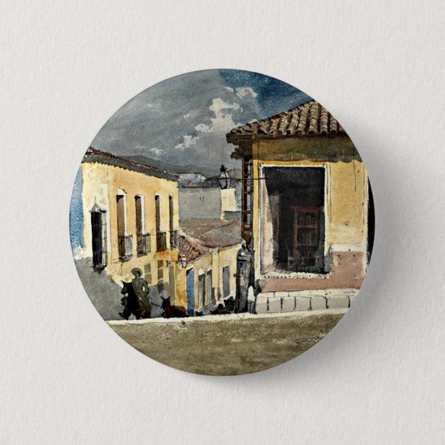 Homer: Santiago de Cuba Street Scene 6 Cm Round Badge (Front)