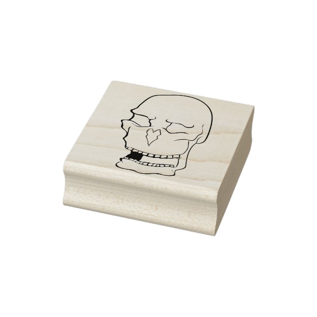 Homer Simpson skull illustration art stamp (Stamp)