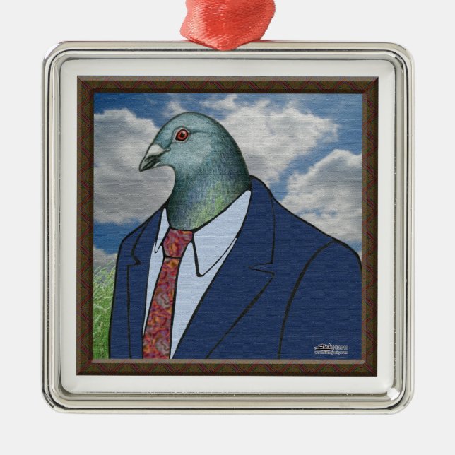 Homer Suit Framed Metal Tree Decoration (Front)
