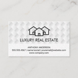Homes Icon    Weave Pattern   Polka Dot Pattern Business Card