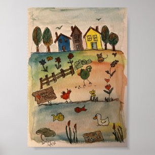 Homes On a Hill Poster