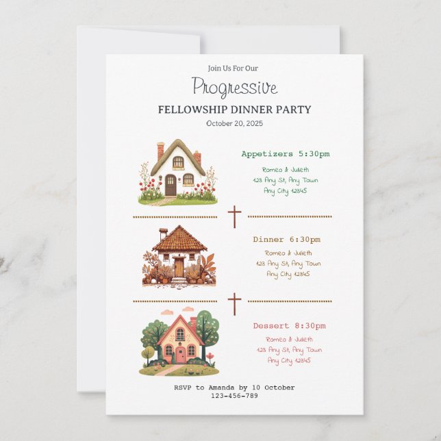 Homes Progressive Fellowship Dinner Invitation (Front)