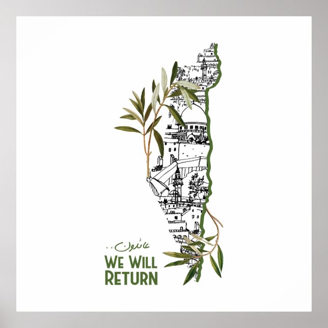 Homes Within the Map, Embraced by Olive Branches Poster (Front)